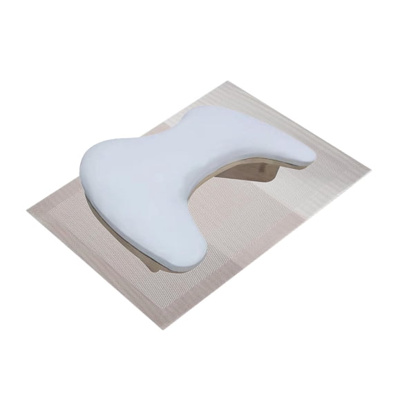 Toysmith U Shape Arm Rest Comfortable, Detachable Stand, Nail Hand Rest, Breathable for Women Nails Supplies Salon Home Diy and Nails Tech white with white mat