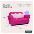 thumbnail image 6 of Plush Keet Childrens Sofa Hot Pink, with Pink accent pillows, 6 of 8
