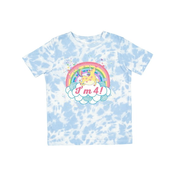 Inktastic 4th Birthday Unicorn Rainbow Cute Girls Girls Toddler T-Shirt