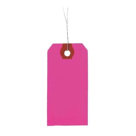 Blank Shipping Tag, Paper, 5-3/4" H x 2-7/8" W, Fluorescent Pink, 1000 PK 4WLC2