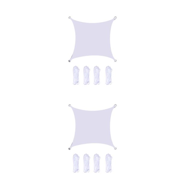 Riwesomey Toldo para exteriores, cortina de protección solar multifuncional de tela de poliéster impermeable y resistente al sol, 2*2m, blanco 2*2m blanco 2Conjunto