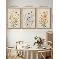 thumbnail image 6 of Drsoum Flower Wall Decor 11x14in3pcs Natural Framed Colorful Botanical Pictures Art Bathroom Home Office, 6 of 6