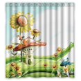 thumbnail image 1 of ABPHQTO Lovely Sunflower Mushroom Cortina de ducha de tela impermeable para baño 160x180 cm, 1 of 1