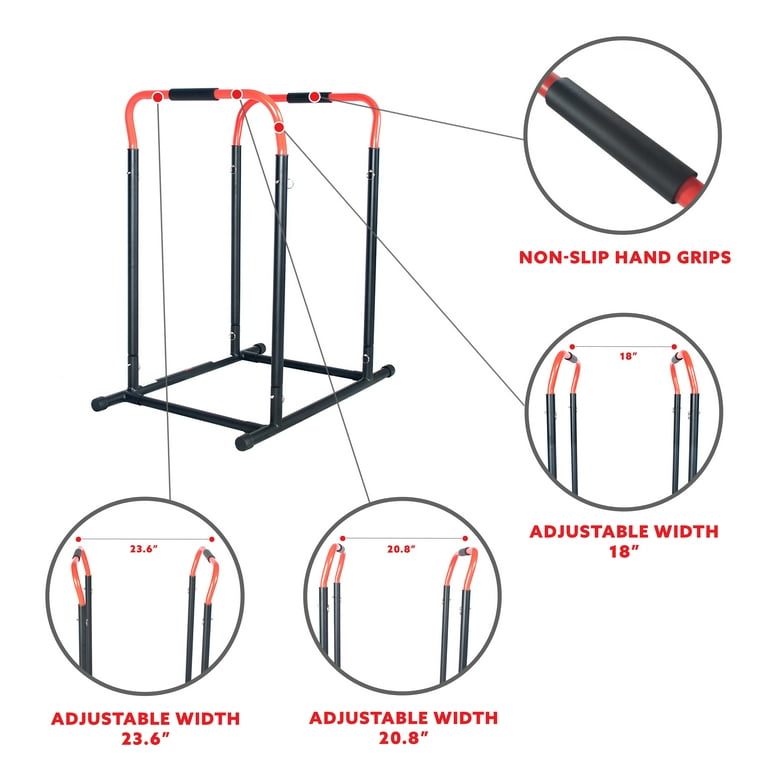 Sunny Health & Fitness Adjustable Multi-Use Dip Station Bar