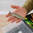 thumbnail image 2 of 12,5 cm 20g realista multiarticulado 8 segmentos Lucio Muskie señuelo de pesca Swimbait Crankbait cebo duro anzuelo aparejo verde militar, 2 of 5