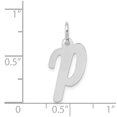 thumbnail image 2 of 14k White Gold Medium Script Initial P Charm - .4 Grams, 2 of 2