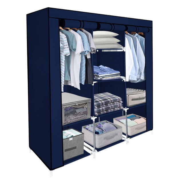 Closet Ropero Armable Big Room 3 Puertas Organizador Portatil Azul