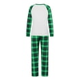 thumbnail image 4 of Elippeo Christmas Family Pajamas Matching Set Truck Print Long Sleeve Tops and Plaid Pants Loungewear Soft Sleepwear, 4 of 10