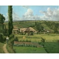 thumbnail image 2 of Camille Pissarro 24x20 Gold Ornate Framed and Double Matted Museum Art Print Titled - Landscape at Les Patis, Pontoise (1868), 2 of 4