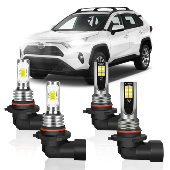 For Toyota RAV4 2006 2007 2008 2009-2012 Wireless Led Headlight Bulbs ,Pack of 4
