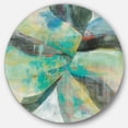 thumbnail image 1 of Designart 'In the Valley Abstract I' Traditional Metal Circle Wall Art - Disc of 36, 1 of 5