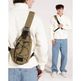 thumbnail image 5 of ZIMEGO Tactical Fanny Pack and Crossbody Bag - Utility Sling Bag for Travel and Outdoor, Olive Green, 5 of 8