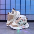 thumbnail image 3 of Toddler Boys Dinosaur Light Up Walking Shoes Fashion LED Flashing Breathable Platform Non Slip Tennis Shoes Gray, 3 of 6