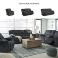 thumbnail image 5 of Signature Design by Ashley Draycoll Power Reclining Loveseat in Slate, 5 of 14