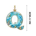 thumbnail image 3 of AZXY Christmas Winter Seaside Alphabet Tree Hanging Decor, Blue Wave Shell Letter Acrylic Suncatcher, Home Christmas Decorations, Custom Initial Holiday Pendant for Front Door Garland Mantel, Q, 3 of 7