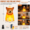 thumbnail image 6 of Clearance! 18Inch Lighted Corgi Dog Halloween Decoration, Freestanding Blow Mold Figure with Candy Corn Costume, LED Halloween Dog for Front Porch, Yard, Entryway, Indoor and Covered Outdoor Display, 6 of 6