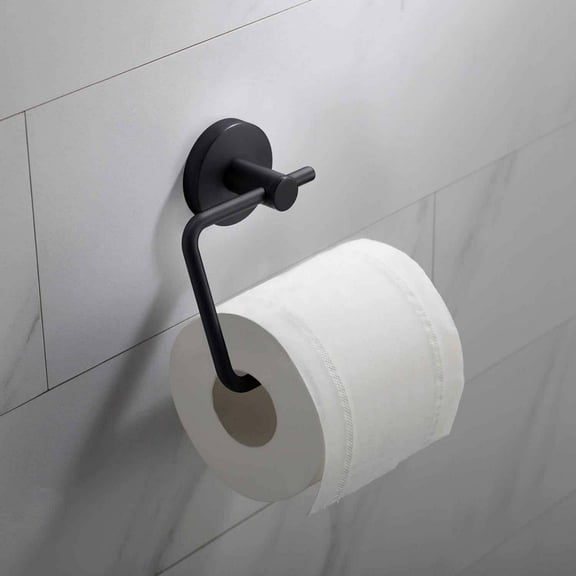 Kibi Circular Toilet Paper Holder - Matte Black