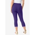 thumbnail image 3 of Roaman's Women's Plus Size Petite Plus Size Essential Stretch Capri Legging, 3 of 4