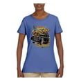 thumbnail image 2 of 1990 Vintage Garage Customs Hot Rod Classic Car Cars and Trucks Womens Graphic T-Shirt, Light Blue, Medium, 2 of 3