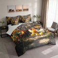thumbnail image 2 of Erosebridal Rooster Queen Bedding, Sunflowers Bedding Comforter Set Queen, Gray Reversible 7pcs, 2 of 6
