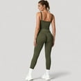 thumbnail image 5 of Women's Fitted Stretch Camisole Tank Top with Square Neckline and Thin Shoulder Straps - X Large, Olive Green, 5 of 6