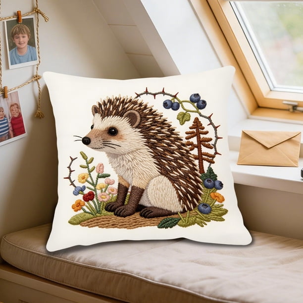 CaiYueKe Decorative Throw Pillow Cover Cute Embroidery 3D Effect Sofa Bedroom Living Room Home Decor Accent Pillowcase Soft Short Lint Cozy Pillow Cushion Cover Decorative Pillow