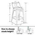 thumbnail image 4 of Andeworld 30" Low Back Metal Counter Stool Height Bar Stools [Set of 4] Barstools, White, 4 of 8