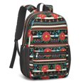 thumbnail image 2 of Pioneer Flower Floral Print Pattern 17" School Backpacks for Teens,Waterproof Oxford Fabric,S-Shape Padded Straps for School,Travel,Hiking,Camping, 2 of 5