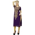 thumbnail image 7 of Bimba Women's Designer Embroidered Kurta Indian Long Kurti Tunic Blouse, 7 of 7
