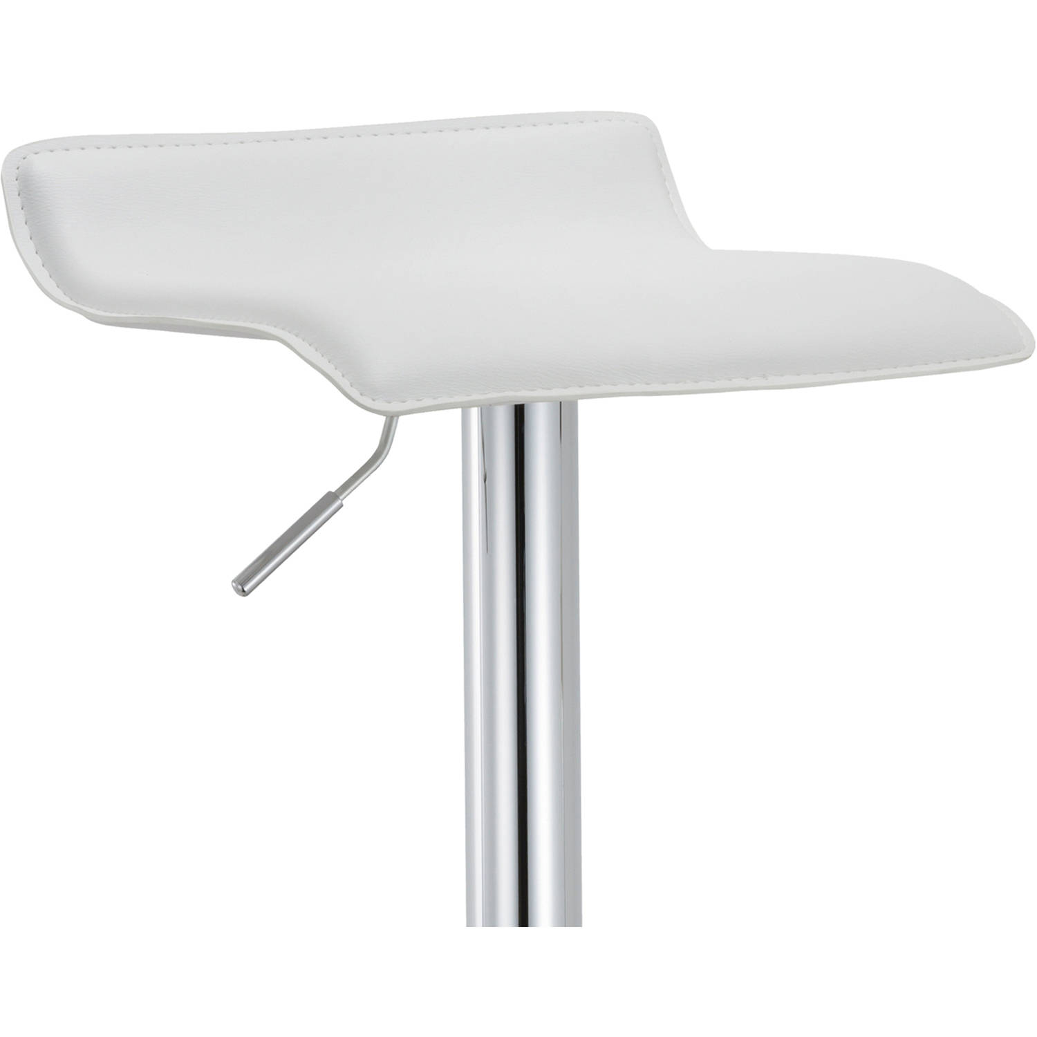Armless Swivel Adjustable Bar Stool with Footrest White, Set of 2