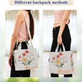 thumbnail image 4 of FORMRS Womens Corduroy Tote Bag Crossbody Shoulder Handbag with Pocket, Gray Cute Flower, 4 of 7