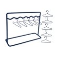 thumbnail image 1 of arctrm Doll Garment Rack Set Dollhouse Decor Metal Miniature Clothing Storage with Girl 10 Hangers, 1 of 9