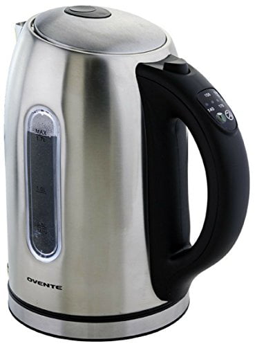 KS58S NEW Ovente Stainless Steel Electric Kettle with Variable Temperature and Keep Warm on EACH TEMPERATURE 1.7 Liter