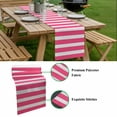 thumbnail image 5 of Pink Striped Table Runner - 70 Inch Long, Kitchen Dining Table Runner Dresser Scarves, Modern Simple Monochrome Geometric White Farmhouse Decor for Coffee Tables Wedding Party Banquet, 5 of 8