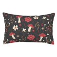 thumbnail image 1 of Fotbe Fly Agaric and Flowers Funda de Almohada Decorativa Estilo Occidental, Lujo en Algodón, Fundas para Almohadas King, Cojín Estampado para Decoración del Hogar-20"x30", 1 of 6