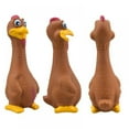 thumbnail image 6 of FNNMNNR 3 Packs Latex Rubber Chicken Duck Squeaky Dog Toys Interactive Funny and Non-Toxic Fetch Play Reduce Anxiety Small Medium Dogs, 6 of 12