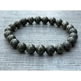 thumbnail image 2 of Pyrite Crystal Bead Bracelet 8mm, Wholesale Genuine Pyrite Stretch Gemstone Bracelet, Gift for Men & Women (1), 2 of 9