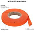 thumbnail image 4 of Uxcell 1 Count Braided Cable Sleeves, PET Heat Shrinkable Cord Protector Orange 3/8inch x 33ft, 4 of 7