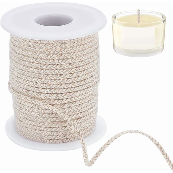 54.68 Yards Round Cotton Replacement Wick 2mm Oil Lamp Wicks Candle Making Wicks for Kerosene Alcohol Lamp Lantern Candle Burner Stove Lighting and Decoration for diy