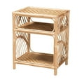 thumbnail image 2 of Baxton Studio Baara Modern Bohemian Natural Brown Rattan Nightstand, 2 of 6