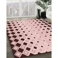 thumbnail image 3 of Ahgly Tapis Rond Lavable en Machine Intérieur Transitionnel Rose Clair, 4 Pieds Rond, 3 of 7