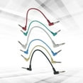 thumbnail image 4 of EeaseCA 6PCS 6.35 Elbow Electric Guitar Effector Cables Guitar Effector Instrument Line Replaceable Guitar Effects Cables Elbow Audio Line Cable for Guitar Use, 4 of 8