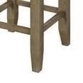 thumbnail image 4 of Benjara Counter Height Stool with Faux Leather Seat, Set of 2, Oak Brown, 4 of 5