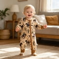 thumbnail image 2 of CAUYDY Preemie Boy Coming Home Outfits Baby Clothing Fall Winter Newborn Long Sleeve Sleepers Infant Boys Cute Romper Bodysuit 0 3 6 9 12 18 24 Months Brown for Sizes 6-12 Months, 2 of 8