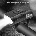 thumbnail image 2 of Faros delanteros para bicicleta con carga USB, 2 luces LED para conducción nocturna, luces de bicicleta ajustables de cerca y de lejos, 2 of 6