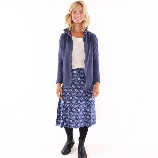 Lazy Jacks Jupe Midi en Jersey à Cercles pour Femmes