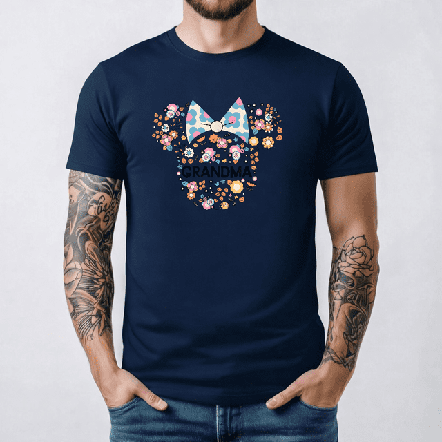 Disney Minnie Mouse Grandma Icon Flowers Mothers Day T-Shirt