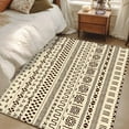thumbnail image 4 of Abstract Boho Runner Rug 2.7x5 FT, Non Slip Entryway Carpet, Modern African Ethnic Geometric Beige Washable Soft Floor Carpet Entrance Mat Non-Shedding Throw Rug for Hallway Laundry Room Bedside, 4 of 9