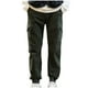 thumbnail image 2 of Pantalones largos de moda para hombre, casuales, de color sólido, con bolsillos y cremallera, cintura elástica, de poliéster., 2 of 8