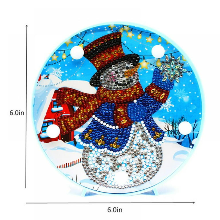 8 PCS Diamond Painting CoasterKit Holder,Christm as Winter Snowman